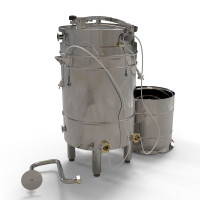 Пивоварня-дистиллятор 72 л косвенного нагрева на пропилегликоле с бункером