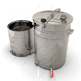 Пивоварня-дистиллятор гибридная 72 литра с бункером